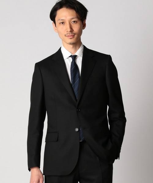 BY Dress 黑色DOESKIN單排雙釦西裝外套-Narrow