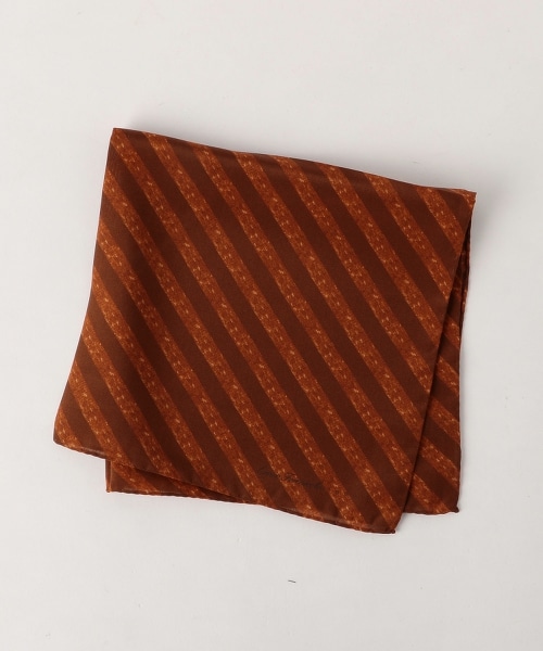 <ERRICO FORMICOLA> PRNT ST CHF1 條紋印花口袋巾