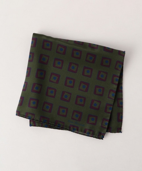 <ERRICO FORMICOLA> PRNT KMN CHF3 絲質碎花口袋巾