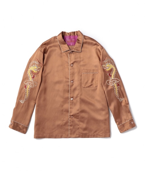 UNITED ARROWS & SONS SOUVENIR SHIRT 兩袖刺繡睡衣型襯衫