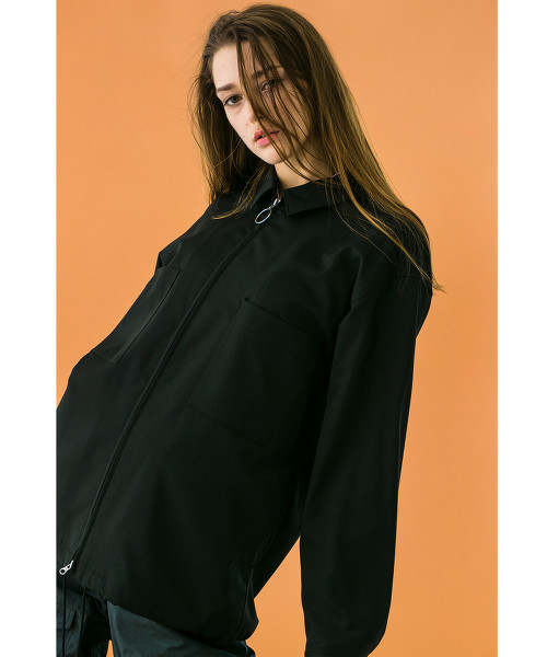 <monkey time> TR TWILL ZIP SHIRT/拉鍊式襯衫