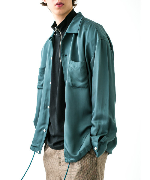 <monkey time> RAYON TWILL OPEN SHIRT/襯衫