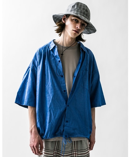 <monkey time> STRIPE SHIRT JACKET SS/短袖 襯衫
