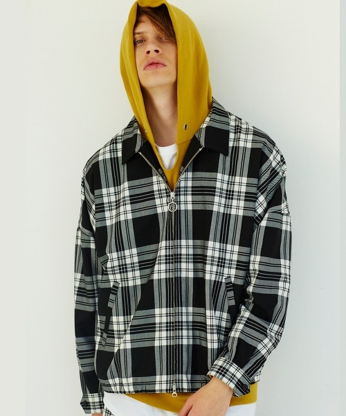 <monkey time> TW CHECK DRIZZLER/格紋Drizzler Jacket短外套