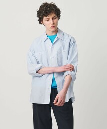 羽毛府綢寬鬆襯衫