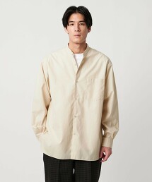 CARIBIANA-MILL'S 府綢立領襯衫