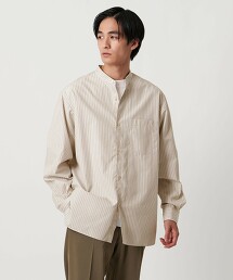 CARIBIANA-MILL'S 府綢立領襯衫