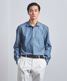 粗藍布 水平領襯衫 日本製