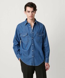 CIOTA 蘇文棉粗藍布西部襯衫 HARD WASH 「SLOW &　」日本製