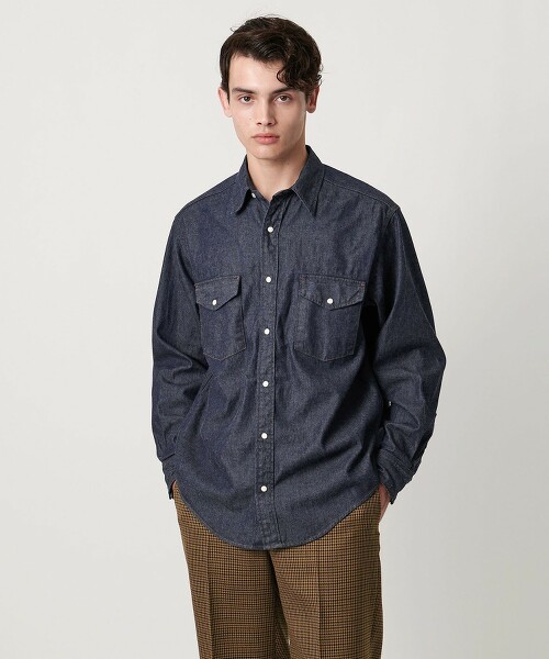 CIOTA 蘇文棉粗藍布西部襯衫 ONE WASH 「SLOW &　」 日本製