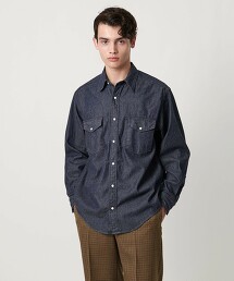 CIOTA 蘇文棉粗藍布西部襯衫 ONE WASH 「SLOW &　」 日本製