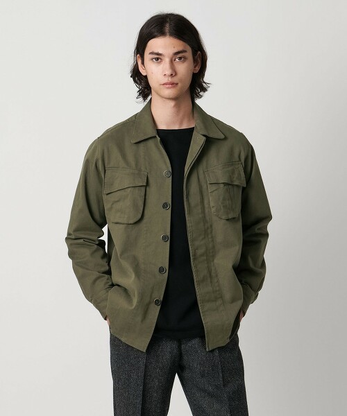 <GUY ROVER>2口袋軍裝襯衫 義大利製