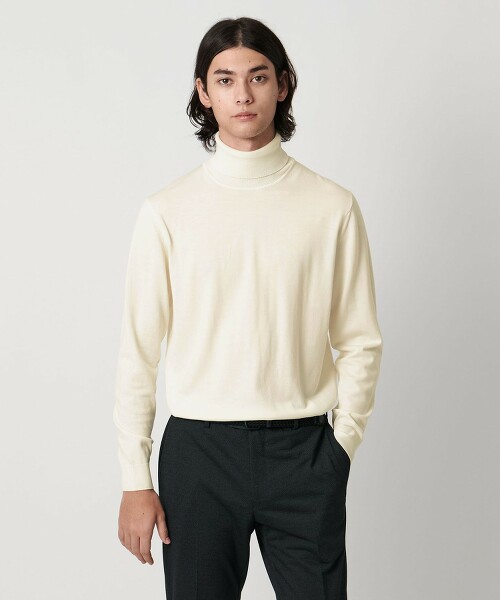 羊毛細針腳高領針織