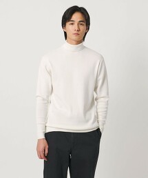 棉/絲綢高領針織衫