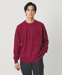 混喀什米爾羊毛中針編織圓領針織