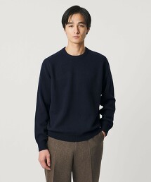 混喀什米爾羊毛中針編織圓領針織