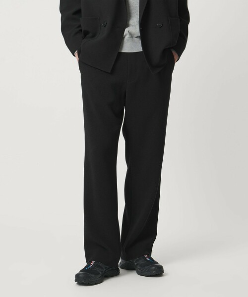 聚酯纖維砂感摩登直筒輕便褲