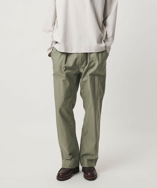 有機棉緞紋工裝褲