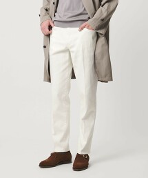 斜紋5口袋基本錐形無摺長褲