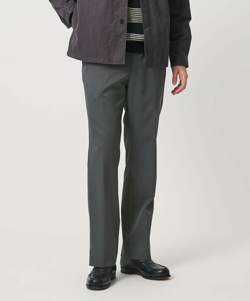 別丁布料摩登直筒西裝褲