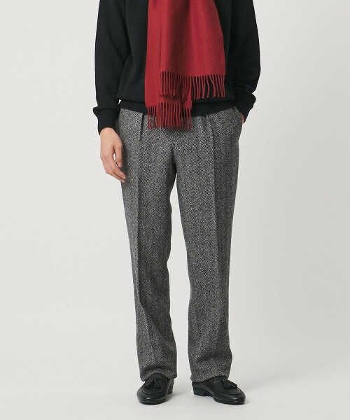 人字呢花呢1打摺西裝褲