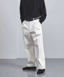 ＜UNITED ARROWS＞ FINX 色丁布 單摺寬褲 OUTLET商品