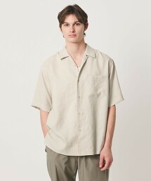 三醋酸纖維混紡斜紋開領襯衫