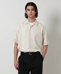 斜紋開領短袖襯衫