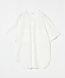 【特別訂製】＜:colon＞ CSH-30/短袖雙口袋亨利領襯衫 日本製