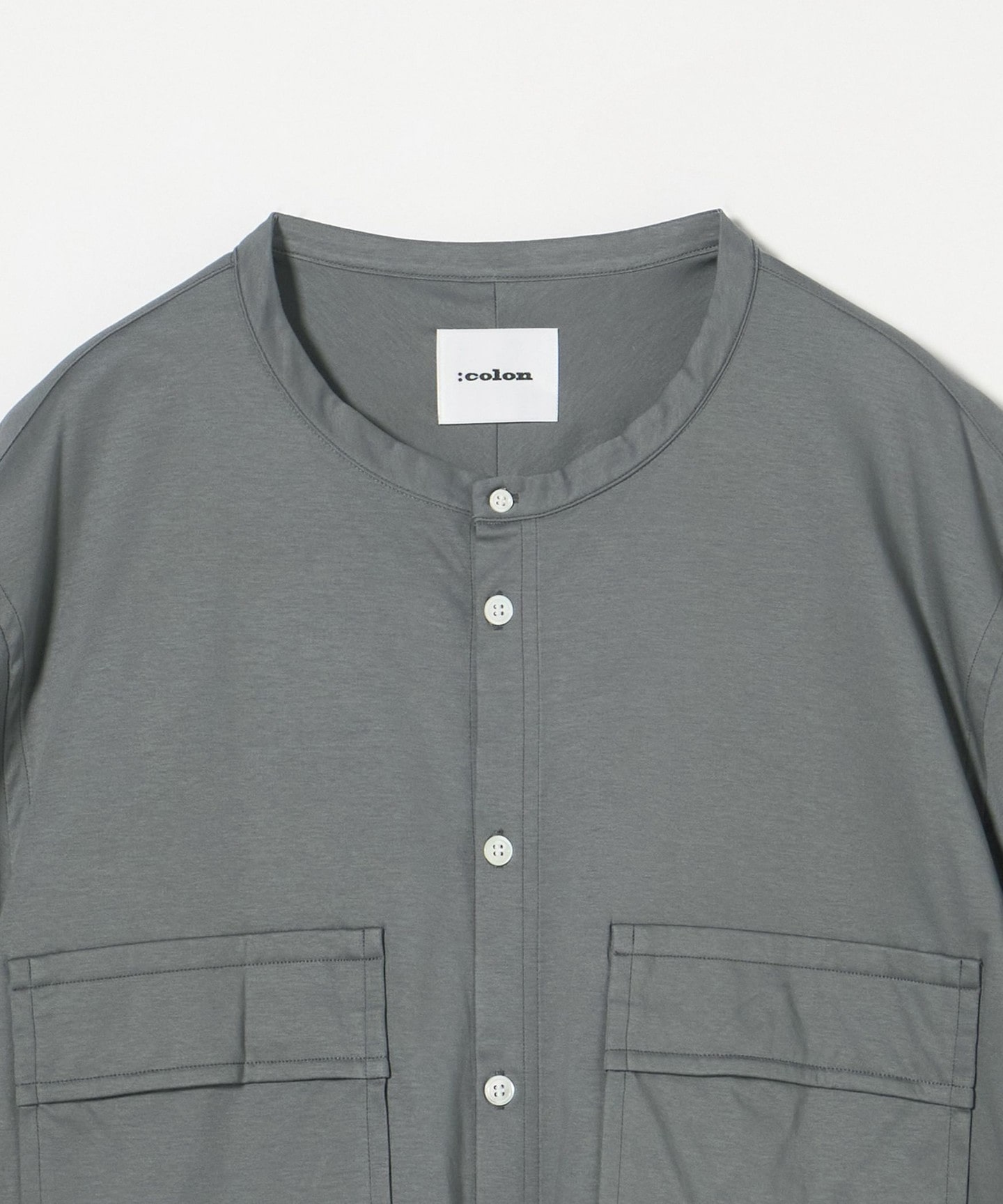 【特別訂製】＜:colon＞ CSH-30/短袖雙口袋亨利領襯衫 日本製｜UNITED ARROWS｜UNITED ARROWS LTD ...