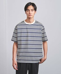 米蘭羅紋多彩橫條紋T恤 日本製