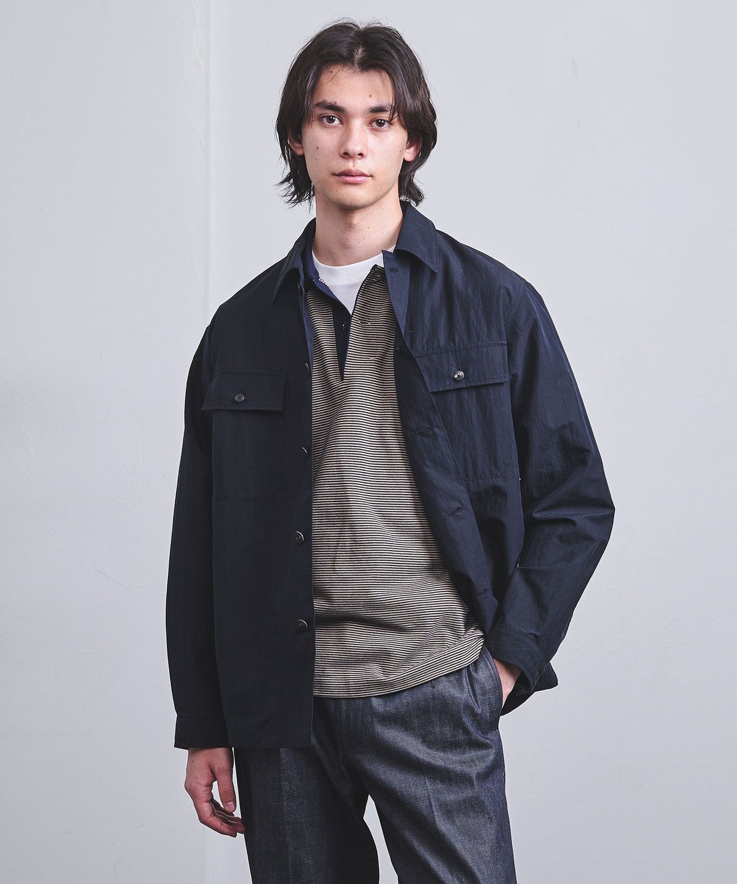 特別訂製】＜LACOSTE＞ 橫條紋開襟POLO衫｜UNITED ARROWS
