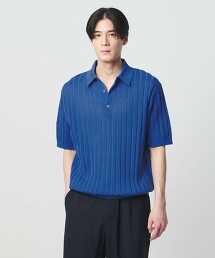 清爽觸感寬版羅紋針織POLO衫