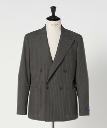 MARZOTTO/梨面布4釦雙排西裝外套 R-MODEL