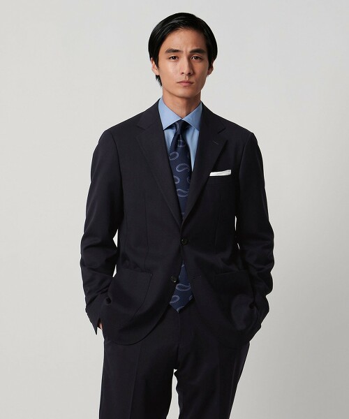 3季節 斜紋單排2釦西裝外套 COMFORT EASY‐MODEL 2WAY彈性 防潑水 抗皺
