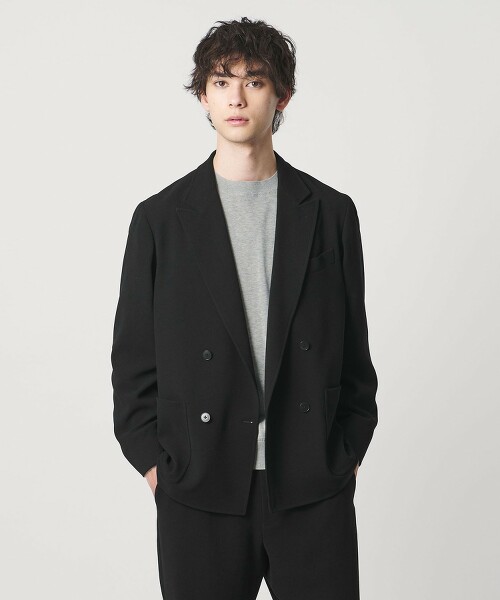 聚酯纖維砂感 Ordinary 雙排扣4鈕釦西裝外套