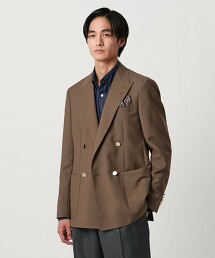 羊毛馬海毛4鈕扣雙排釦西裝外套 S‐MODEL