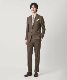 Vitale Barberis Canonico 明暗條紋單排3釦西裝 MC-MODEL 防潑水