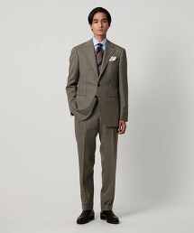 Vitale Barberis Canonico 防潑水 千鳥格花紋單排3鈕扣西裝 MC‐MODEL