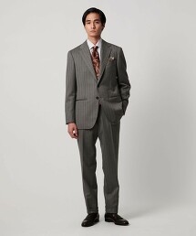 Vitale Barberis Canonico 防潑水 人字呢單排3鈕扣西裝 MC‐MODEL