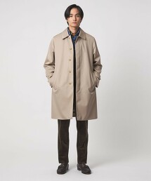 防潑水別丁布料巴爾瑪肯領大衣