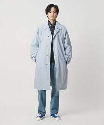防潑水尼龍塔夫綢大衣 Mac coat