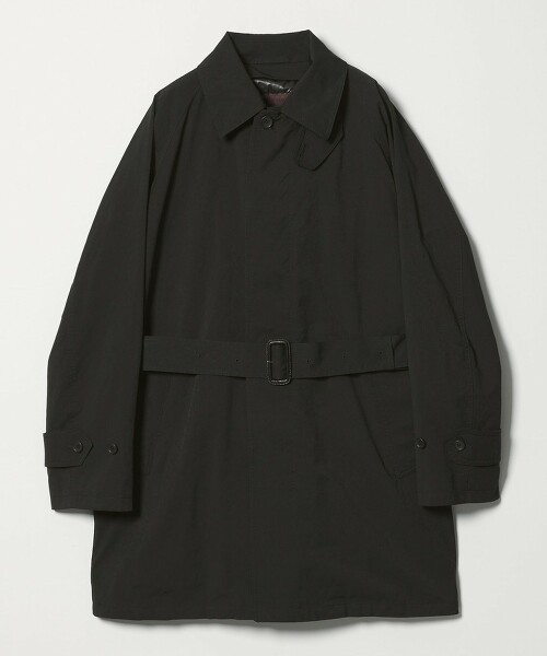 桃皮絨斜紋巴爾瑪肯領大衣 防潑水