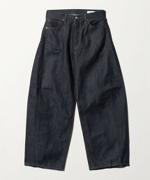 ＜HYKE＞BARREL LEG DENIM JEANS Original Blue 酒桶牛仔長褲 日本製
