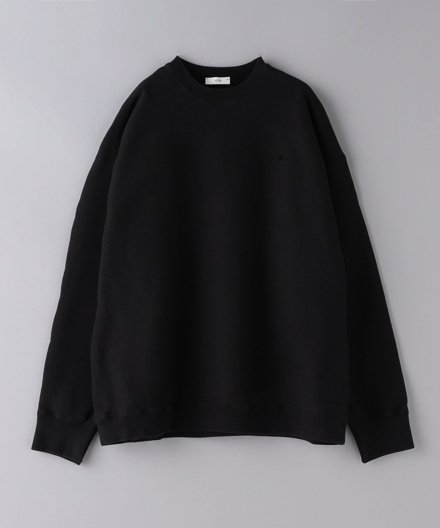 ATON＞ GARMENT DYE URAKE OVERSIZED SWEAT SHIRT/後染內裡毛套頭衫