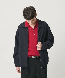 Urban 泡泡紗格紋拉鍊襯衫
