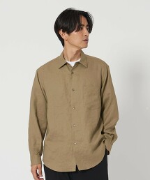 輕盈亞麻觸感標準襯衫