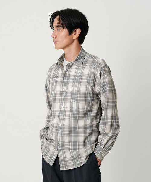 尾州格紋標準領襯衫 FORM TAPERD型 日本製