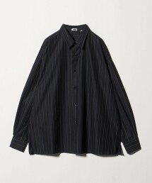 ＜H＞細條紋Plump一片領襯衫 日本製