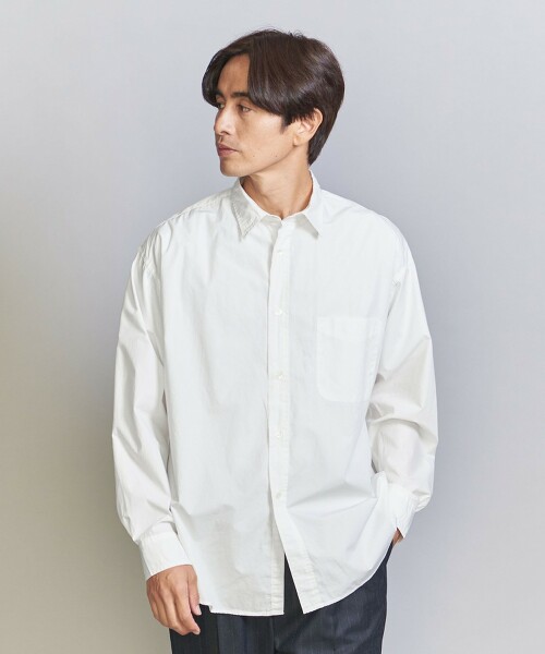 【特別訂製】＜5525gallery＞美式休閒白色標準襯衫 日本製
